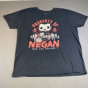 Walking Dead Negan Men Graphic‎ T Shirt Black AMC TV Series Horror XL Tee